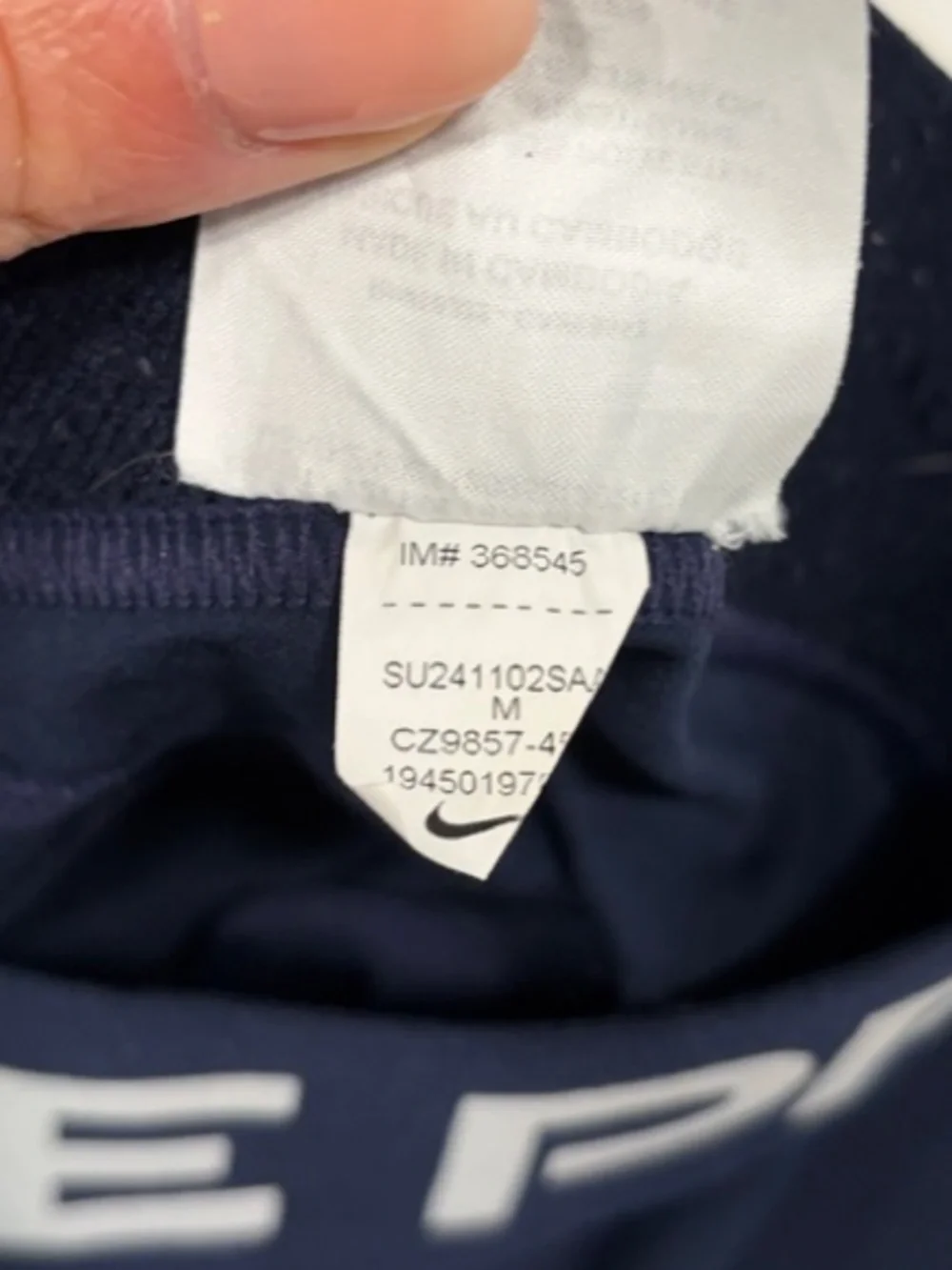 Nike Pro Navy and White Shorts.  Size M